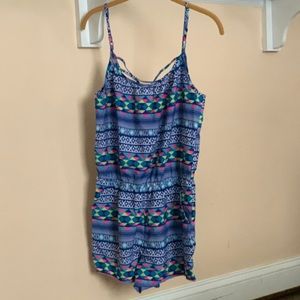 patterned Romper with pockets